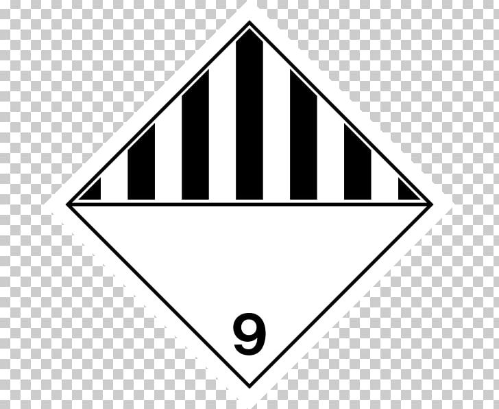 HAZMAT Class 9 Miscellaneous Dangerous Goods Label UN Number Transport PNG, Clipart, Angle, Area, Black, Black And White, Brady Corporation Free PNG Download