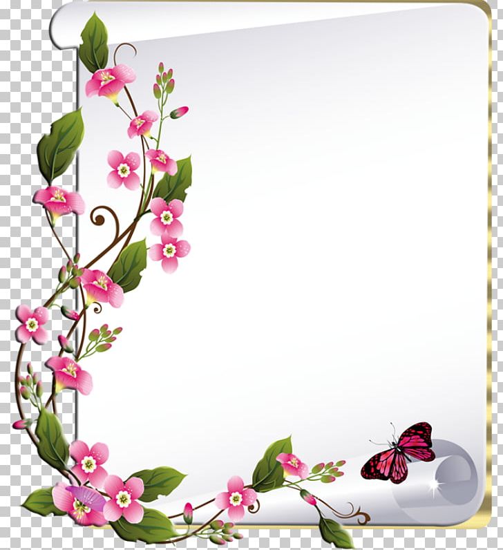 Frames Floral Design PNG, Clipart, Beautiful Flower, Blossom, Branch, Butterfly, Computer Icons Free PNG Download