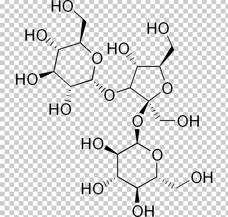 Melezitose Trisaccharide Inositol Oligosaccharide Carbohydrate PNG, Clipart, Angle, Area, Black And White, Carbohydrate, Circ Free PNG Download