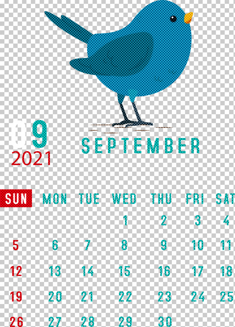 September 2021 Printable Calendar September 2021 Calendar PNG, Clipart, Beak, Birds, Line, Logo, Microsoft Azure Free PNG Download