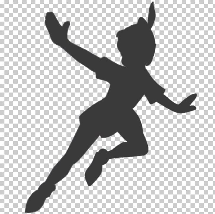 Peter Pan Tinker Bell Silhouette Shadow PNG, Clipart, Arm, Art, Black, Black And White, Cartoon Free PNG Download