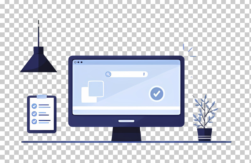 Laptop - Modern Desktop Computer Setup With Plant PNG