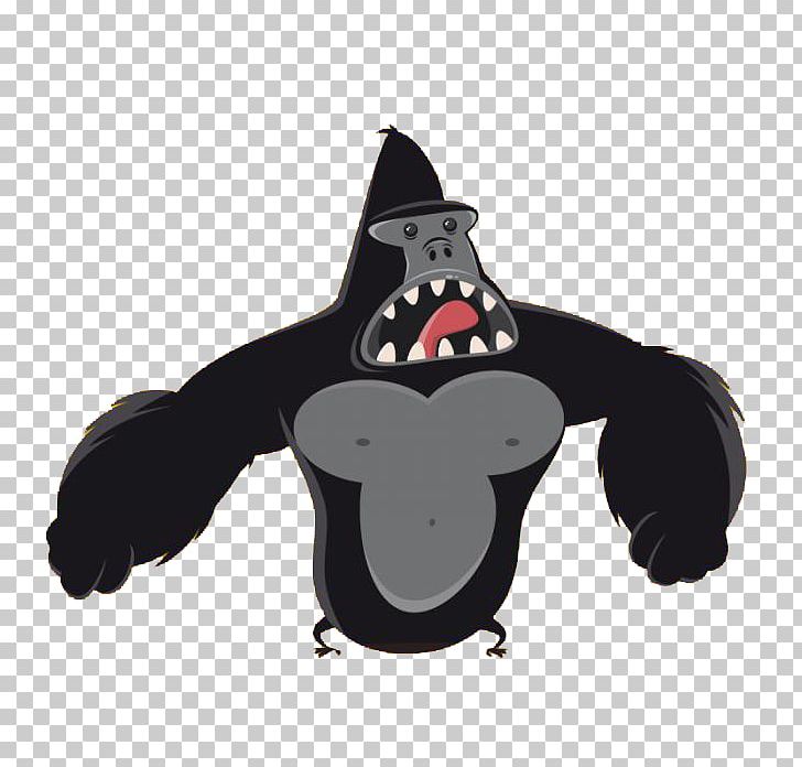 Gorilla Ape Chimpanzee Cartoon PNG, Clipart, Animal, Animals, Animation, Ape, Black Free PNG Download