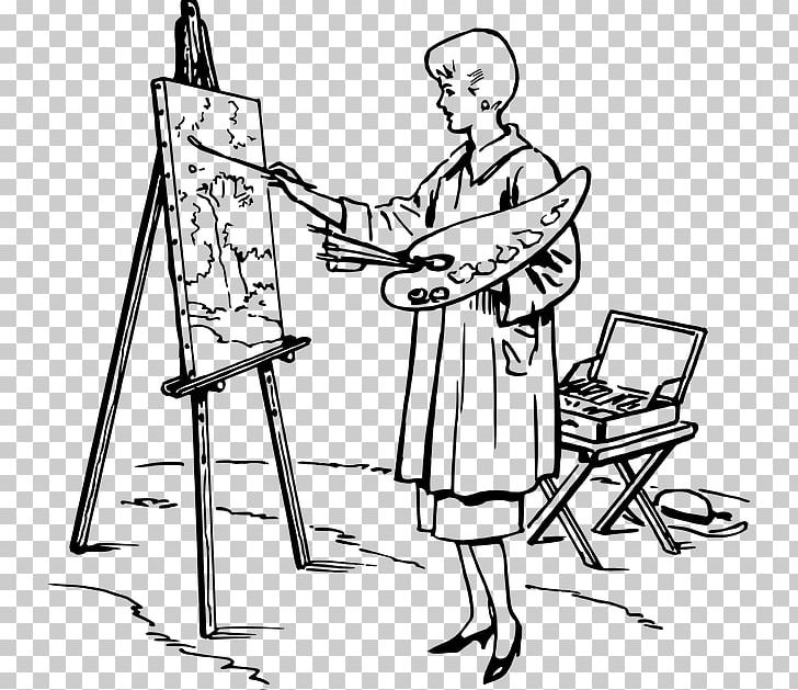 Easel Painting Drawing Board Art PNG, Clipart, Angle, Area, Arm, Artwork, Black And White Free PNG Download
