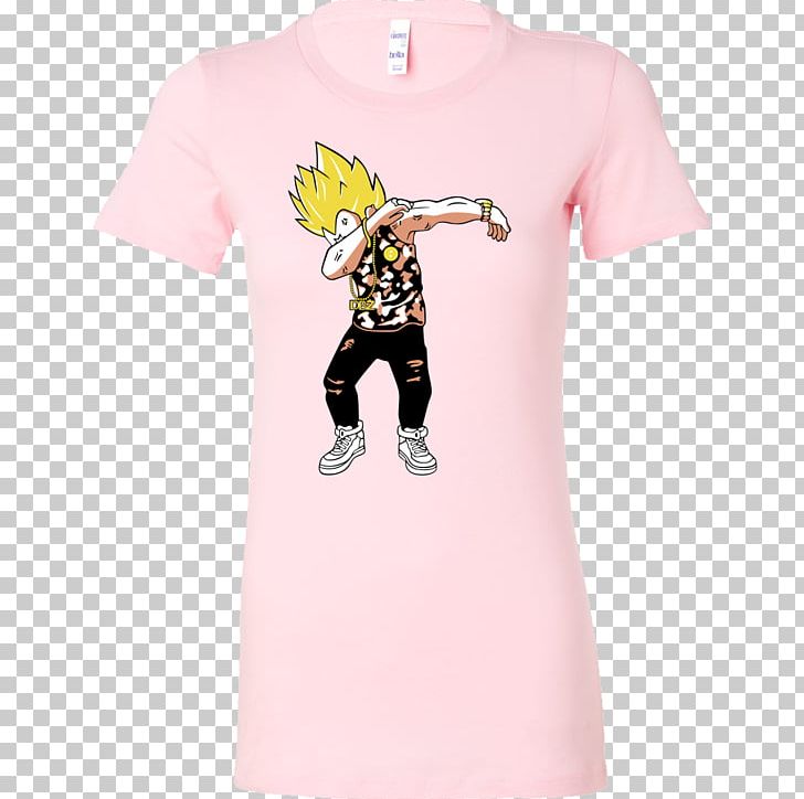 T-shirt Vegeta Super Saiyan Sleeve PNG, Clipart, Clothing, Joint, Neck, Pink, Pink M Free PNG Download