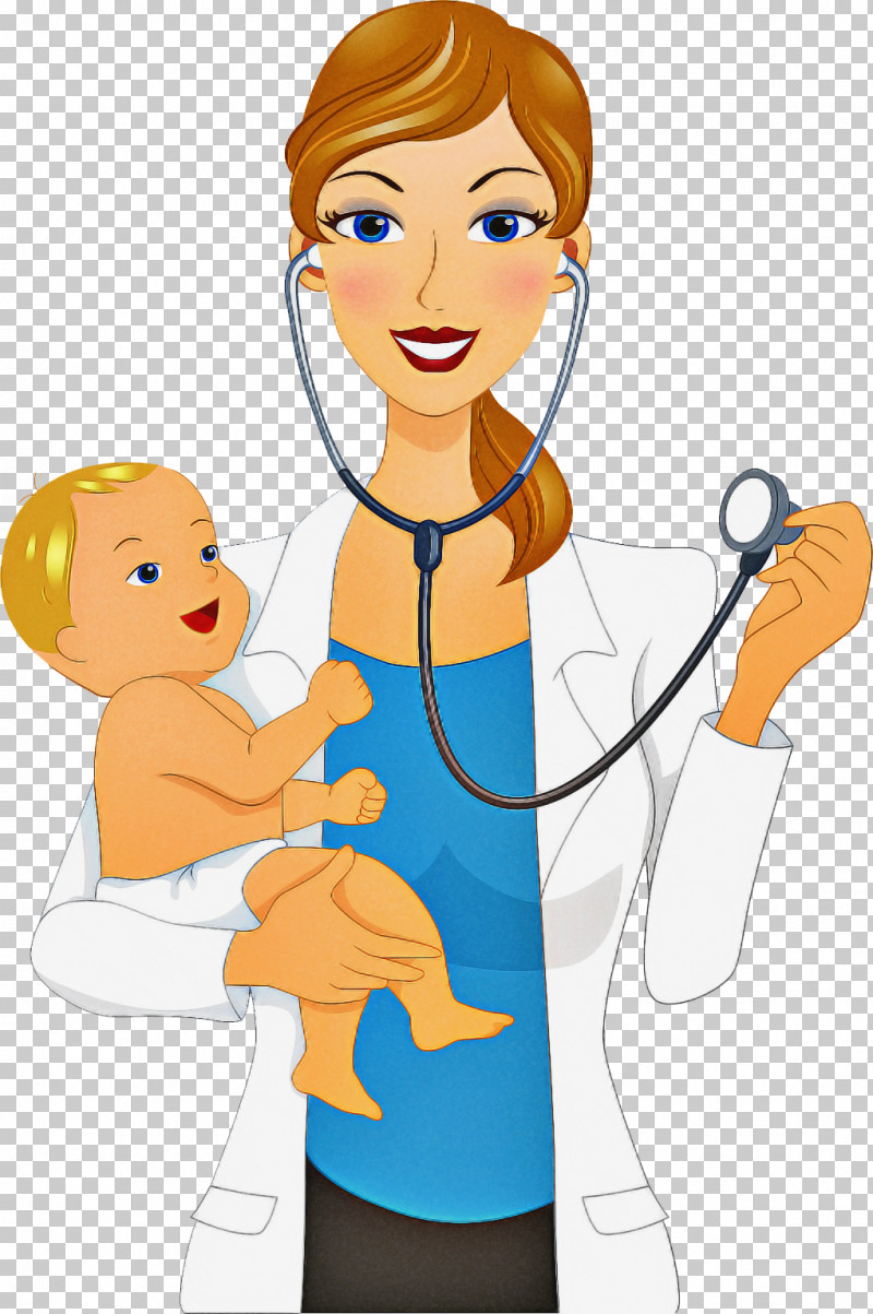 pediatrician stethoscope cartoon