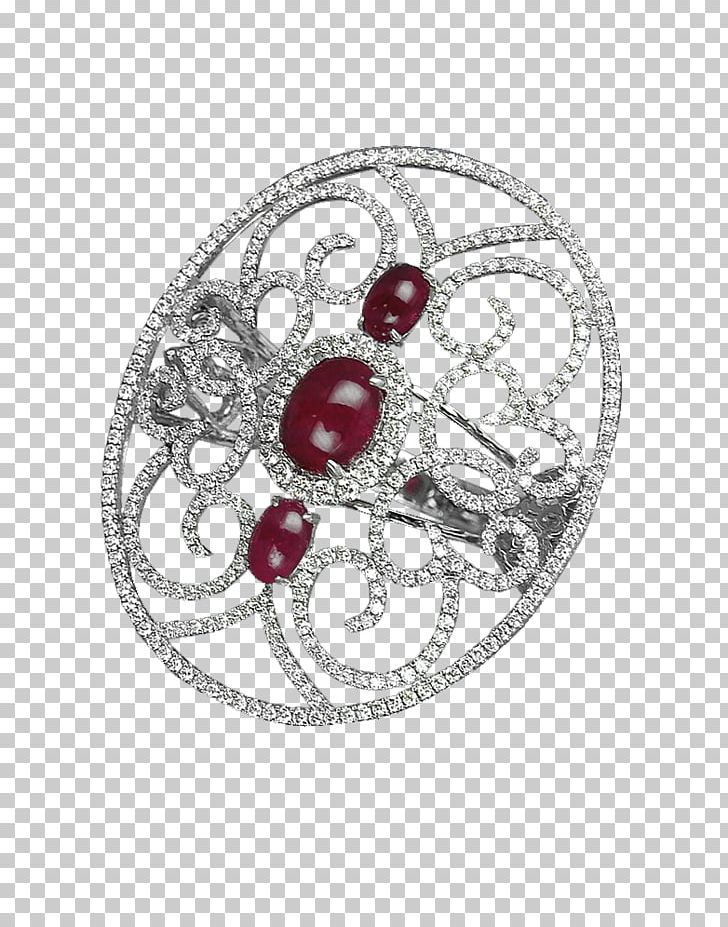 Brooch Silver Body Jewellery Ruby PNG, Clipart, Body Jewellery, Body Jewelry, Brooch, Circle, Cocktail Free PNG Download