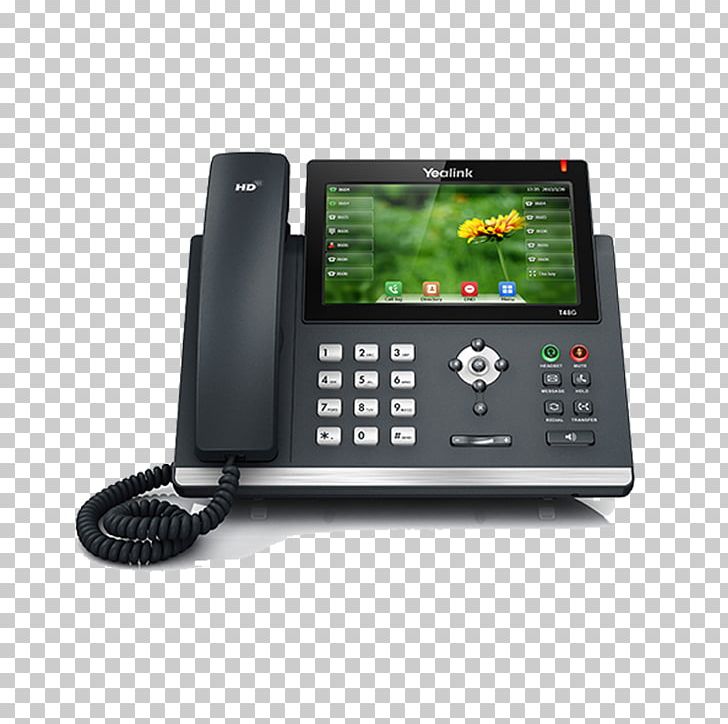 VoIP Phone Yealink SIP-T48G Voice Over IP Session Initiation Protocol Telephone PNG, Clipart, Business Telephone System, Communication, Cor, Electronics, Home Business Phones Free PNG Download