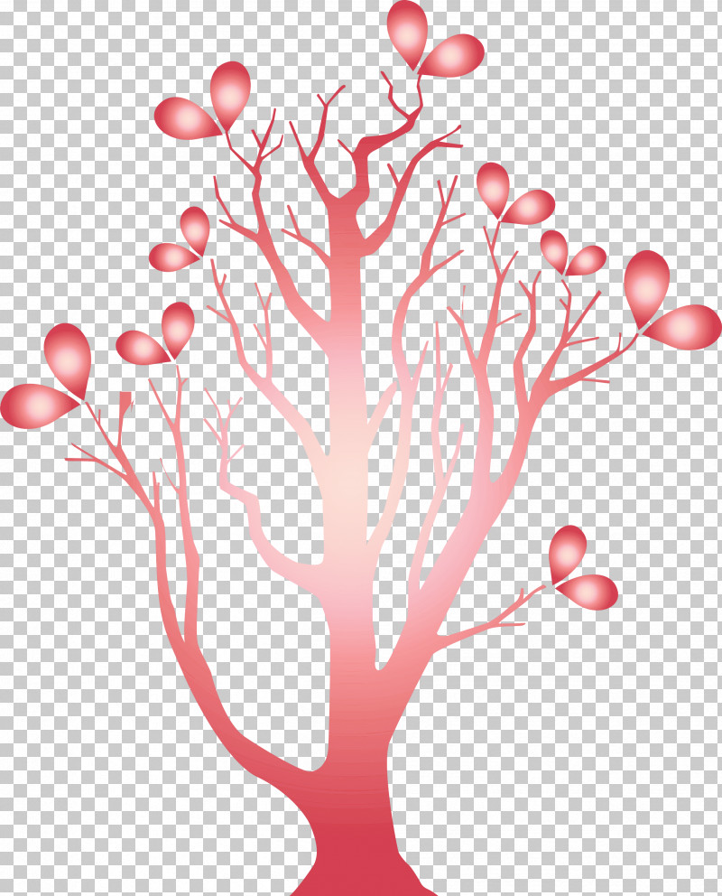 Red Branch Tree Pink Plant PNG, Clipart, Abstract Tree, Branch, Cartoon Tree, Flower, Pink Free PNG Download