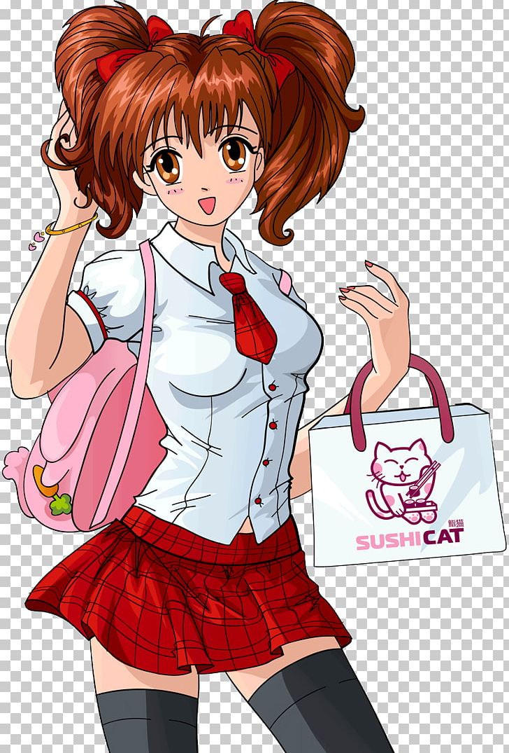 Sushi Cat Drawing Desktop PNG, Clipart, Anime, Bardisk, Black Hair, Brown Hair, Clothing Free PNG Download