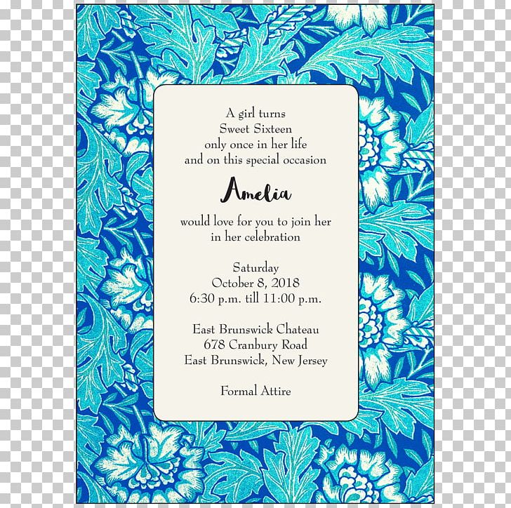 Wedding Invitation Convite Anemone Sweet Sixteen PNG, Clipart, Anemone, Aqua, Blue, Convite, Green Free PNG Download