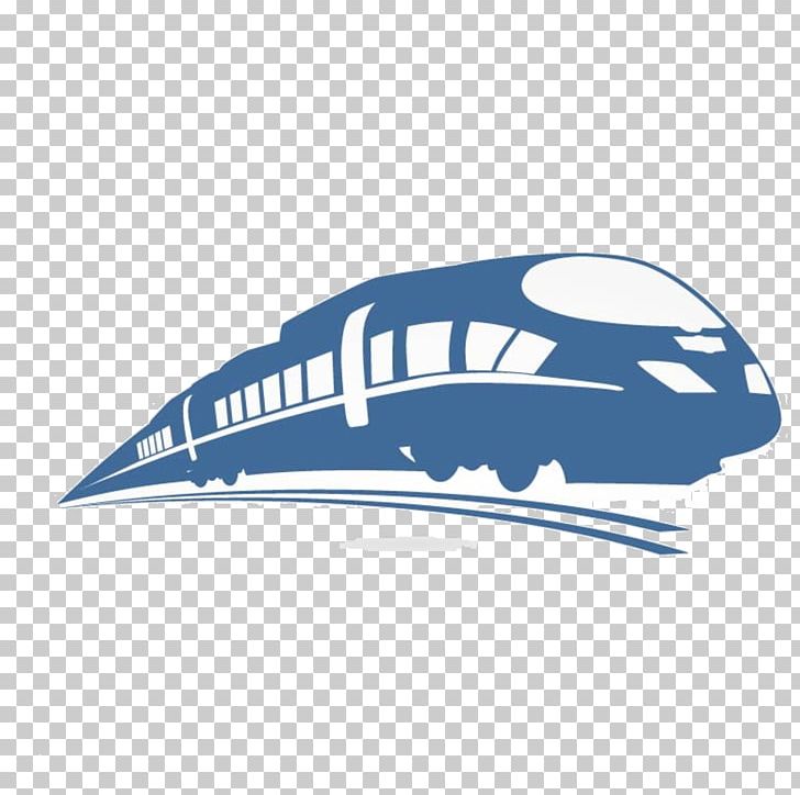 Train Rail Transport Logo Track High-speed Rail PNG, Clipart, Blue, Brand, Cartoon, Computer Wallpaper, Electric Blue Free PNG Download