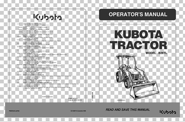 Backhoe Loader Kubota Corporation Tractor PNG, Clipart,  Free PNG Download