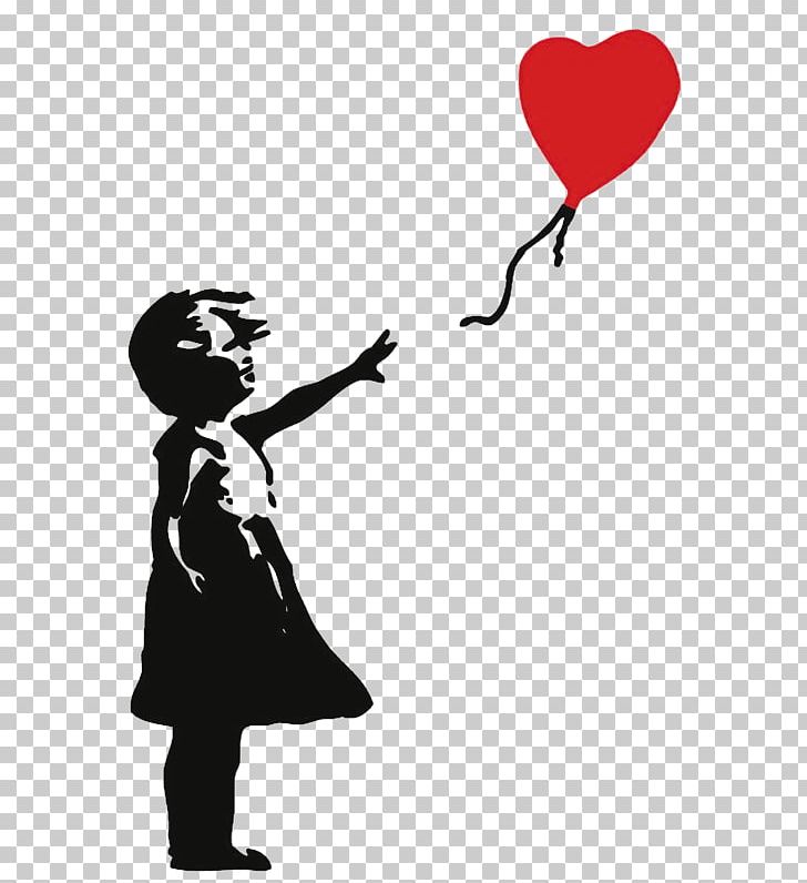 Balloon Girl Stencil Graffiti Street Art PNG, Clipart, Art, Artist, Artwork, Balloon Girl, Banksy Free PNG Download