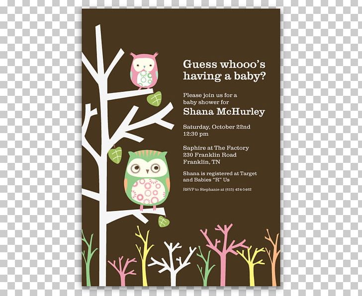 Baby Shower Owl Wedding Invitation Infant Party PNG, Clipart, Baby Invitation, Baby Shower, Bird, Bird Of Prey, Green Free PNG Download