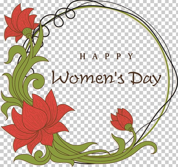 International Womens Day Wish Greeting Card Happiness PNG, Clipart, Border, Elements Vector, Flower, Flower Arranging, Flowering Plant Free PNG Download