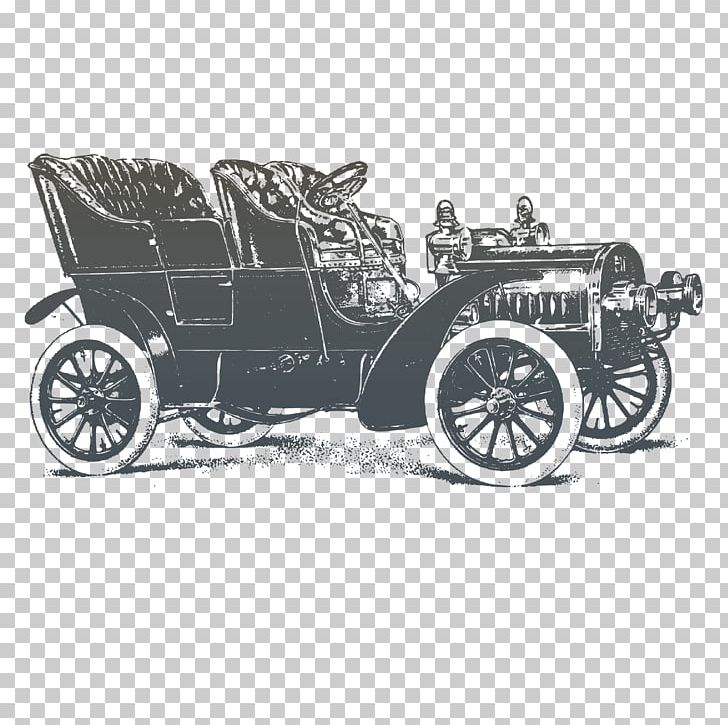 Vintage Car PNG, Clipart, Antique Car, Automotive Design, Black And White, Brand, Car Free PNG Download