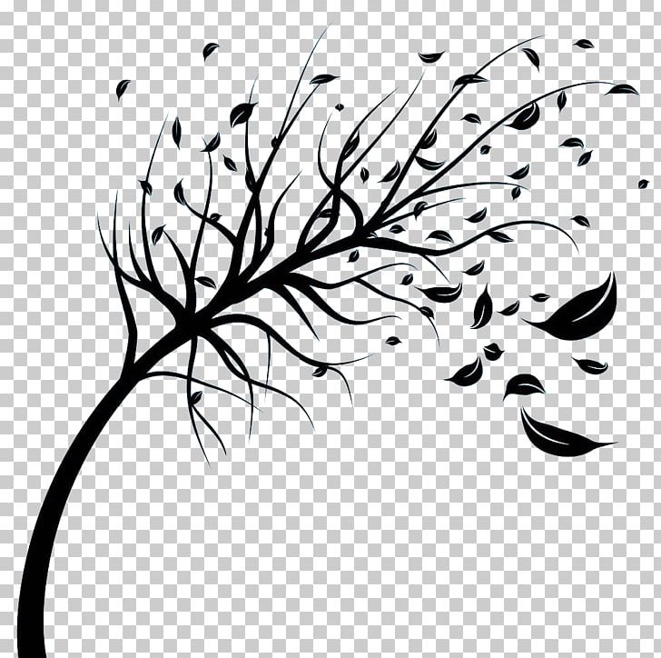 Wind Stock Photography Tree PNG, Clipart, Animals, Autumn Leaves, Black, Black And White, Branch Free PNG Download