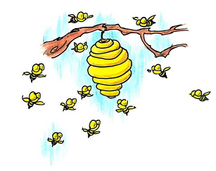 Beehive Honey Bee Swarming PNG, Clipart, Amphibian, Area, Art, Artwork, Bee Free PNG Download