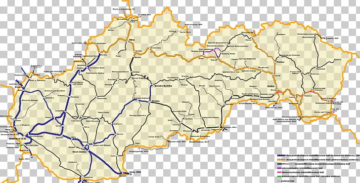 Slovakia Rail Transport Map Train Railway PNG, Clipart, Area, Diagram, Ecoregion, Line, Map Free PNG Download