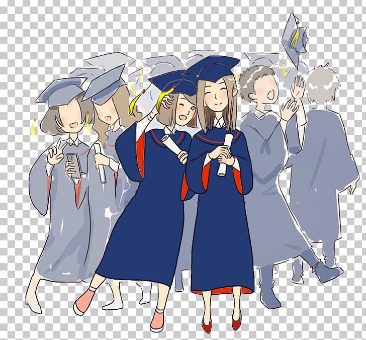 Premium Photo | Anime girl in a graduation gown holding a book and a book  generative ai