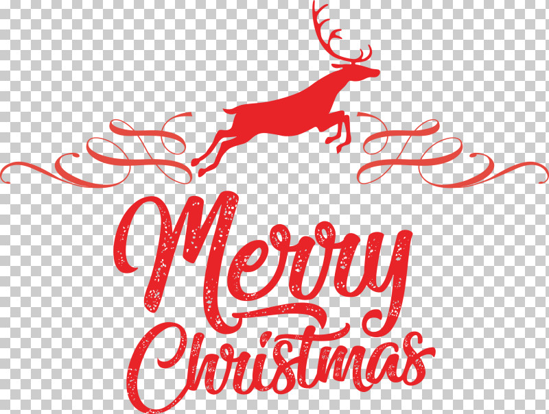 Merry Christmas PNG, Clipart, Biology, Christmas Day, Deer, Line, Logo Free PNG Download