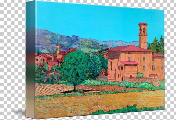 Painting Landscape Mural San Gimignano PNG, Clipart, Acrylic Paint, Art, Artwork, Flower, House Free PNG Download