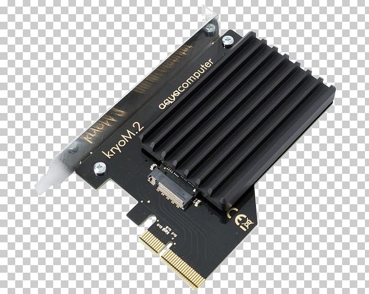 PCI Express Aqua Computer 53223 Drive Bay Panel Aquacomputer KryoM.2 PCIe 3.0 X4 Adapter For M.2 NGFF PCIe SSD PNG, Clipart, Adapter, Aqua, Computer, Computer Component, Computer System Cooling Parts Free PNG Download
