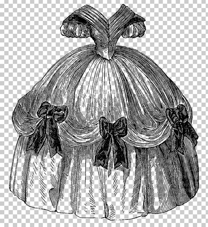 1860s Evening Gown Dress Ball Gown PNG, Clipart, 1860s, Ball Gown, Black And White, Clothing, Costume Free PNG Download