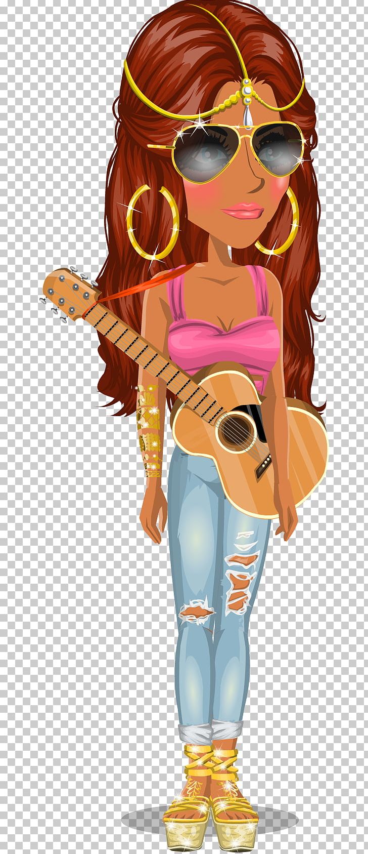 female hippie cartoon