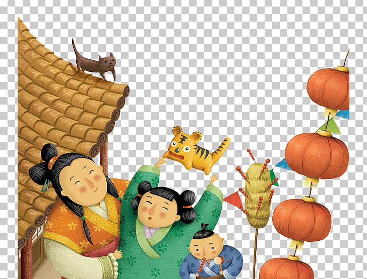 Cartoon Lantern Festival Illustration PNG, Clipart, Child, Chinese, Chinese Border, Chinese Lantern, Chinese Style Free PNG Download
