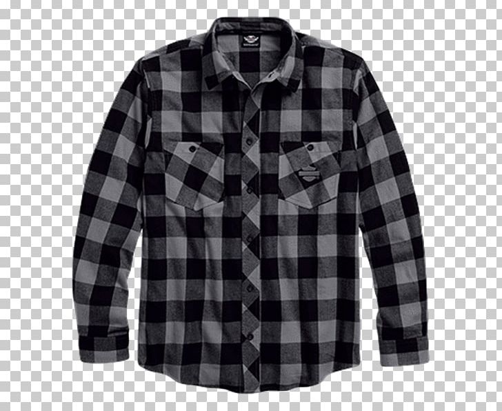 Long-sleeved T-shirt Flannel Dress Shirt PNG, Clipart, Black, Button, Check, Clothing, Collar Free PNG Download