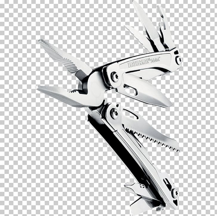 Knife Multi-function Tools & Knives Leatherman Hand Tool PNG, Clipart, Black And White, Blade, Cold Weapon, Hand Tool, Hardware Free PNG Download