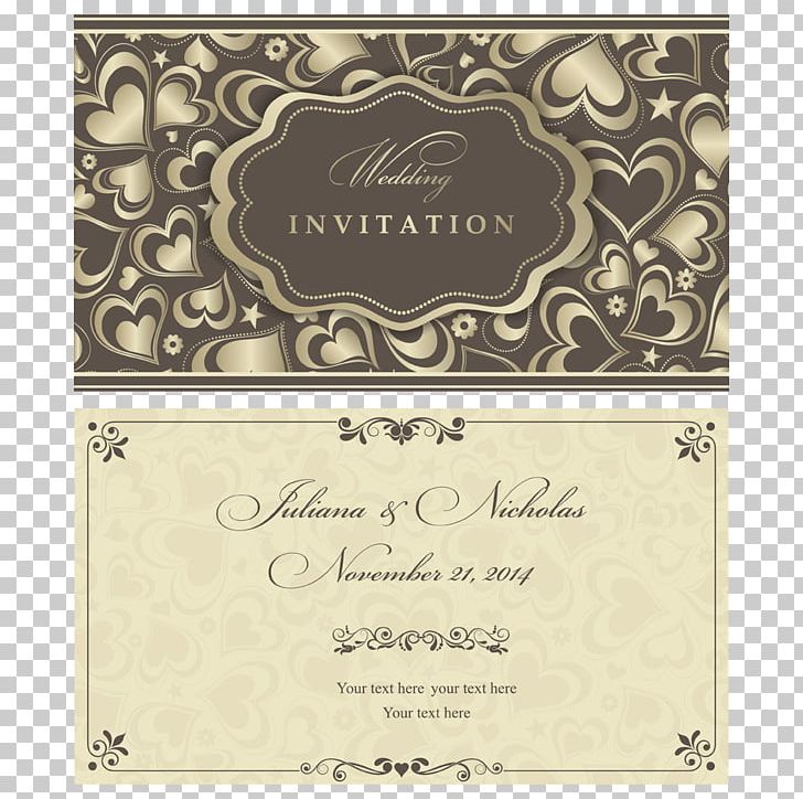 Wedding Invitation Marriage Pattern PNG, Clipart, Border Texture, Brown, Flower Pattern, Geometric Pattern, Gold Free PNG Download