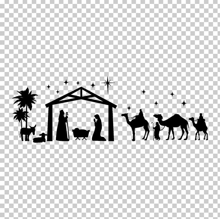 Nativity Scene Manger Christmas Nativity Of Jesus PNG, Clipart, Bethlehem, Black, Black And White, Brand, Camel Like Mammal Free PNG Download