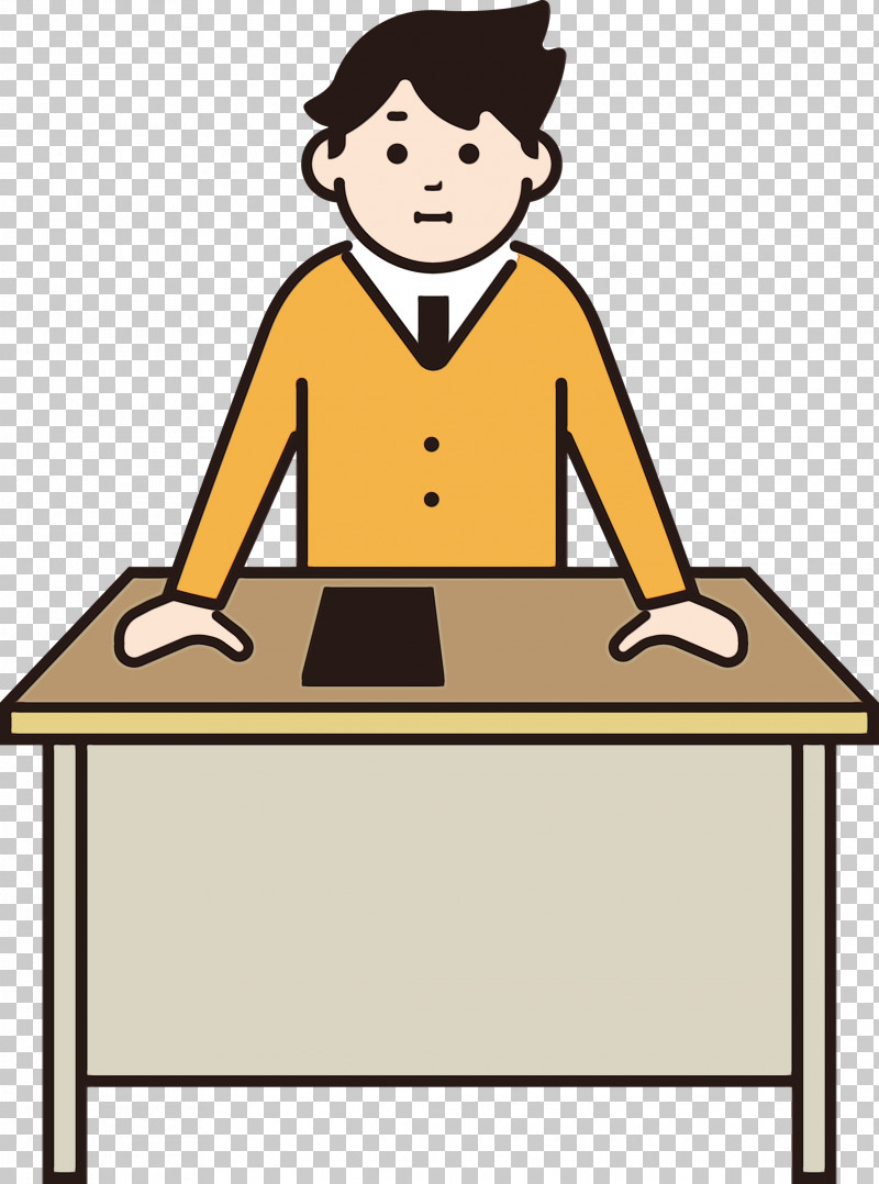 Cartoon Sitting Furniture Line Meter PNG, Clipart, Behavior, Cartoon, Desk, Education, Furniture Free PNG Download