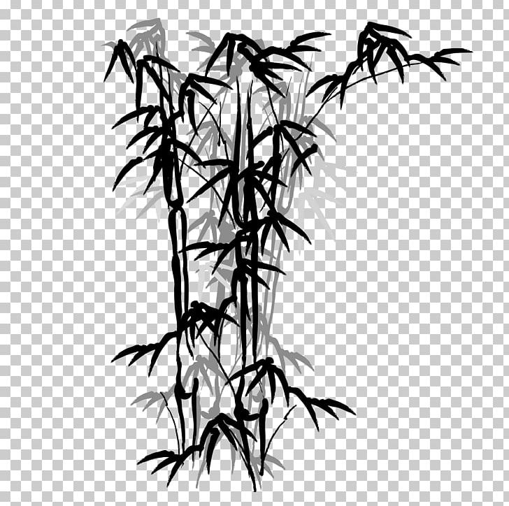 Bamboo Painting Curtain Illustration PNG, Clipart, Bamboo, Bamboo Ink, Bamboo Tree, Black And White, Branch Free PNG Download