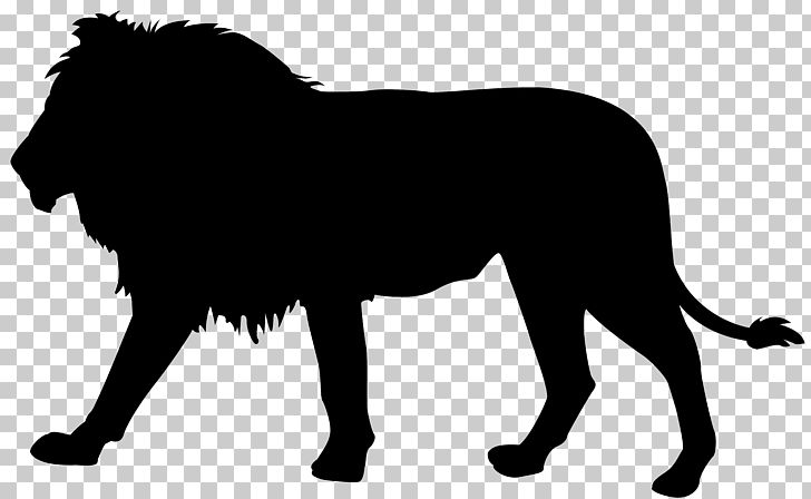 Lion Silhouette PNG, Clipart, Big Cats, Black, Black And White, Carnivoran, Cat Like Mammal Free PNG Download