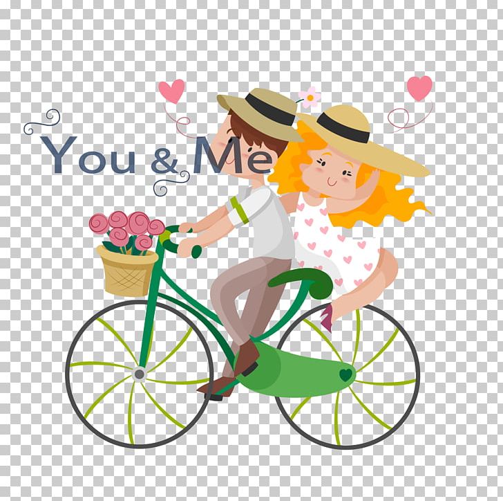 Drawing Couple Bicycle Illustration PNG, Clipart, Bicycle Accessory, Bicycle Frame, Bicycle Part, Cartoon Character, Cartoon Eyes Free PNG Download