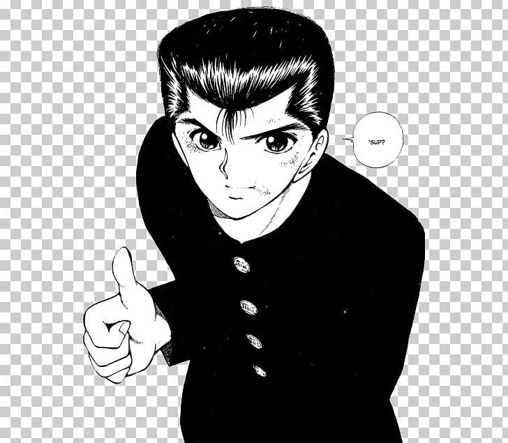 Yusuke Urameshi Hiei Yu Yu Hakusho: Spirit Detective Manga PNG, Clipart, Anime, Art, Black, Black And White, Black Hair Free PNG Download