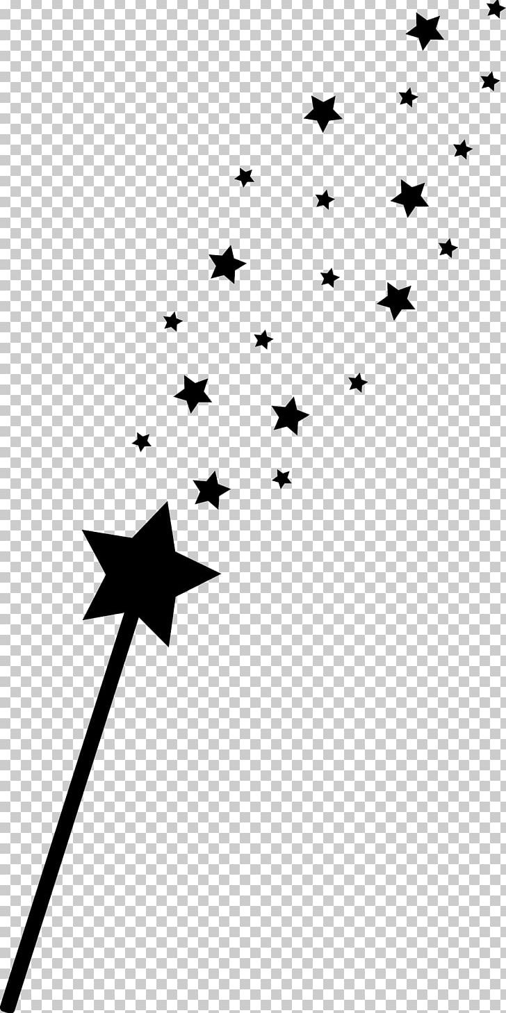 Wand Fairy Magic PNG, Clipart, Angle, Art Stars, Black, Black And White, Clip Art Free PNG Download