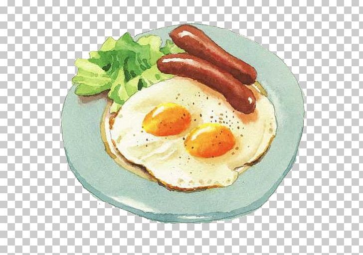 Japanese Cuisine Breakfast Watercolor Painting Food Illustration PNG, Clipart, Breakfast, Cartoon, Cartoon Character, Cartoon Cloud, Cartoon Eyes Free PNG Download