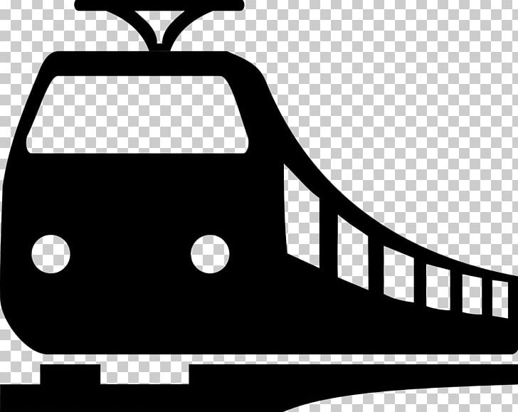 Train Rail Transport Rapid Transit Tram Computer Icons PNG, Clipart, Area, Black, Black And White, Computer Icons, Line Free PNG Download