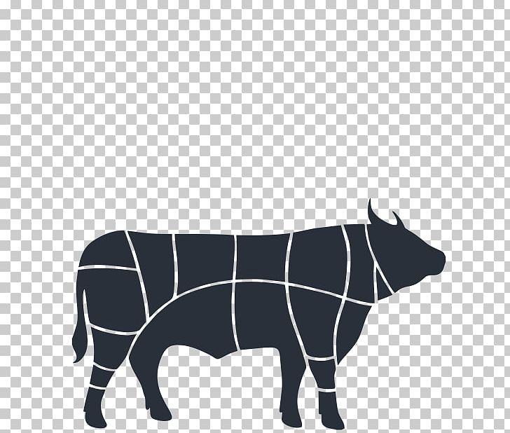 Cattle Beef Meat PNG, Clipart, Angle, Beef, Black, Black And White, Butcher Free PNG Download