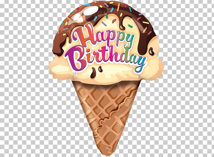 Ice Cream Cone Birthday Balloon PNG, Clipart, Balloon, Cake, Childrens Party, Chocolate Ice Cream, Cone Free PNG Download