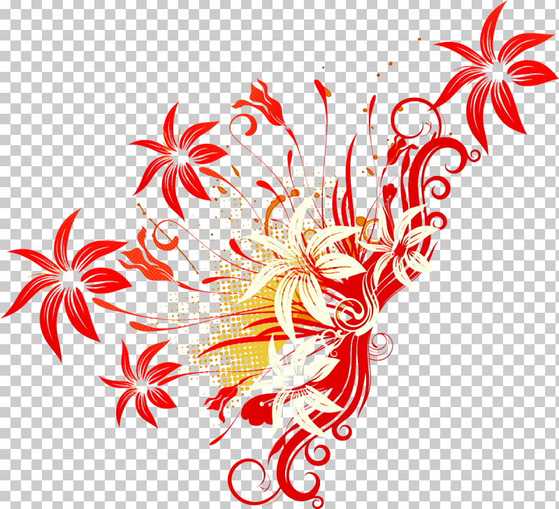 Floral Design PNG, Clipart, Floral Design, Line, Ornament, Pedicel, Red Free PNG Download