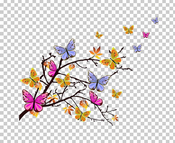 Butterfly Color PNG, Clipart, Artwork, Blossom, Branch, Butterflies And Moths, Creative Arts Free PNG Download