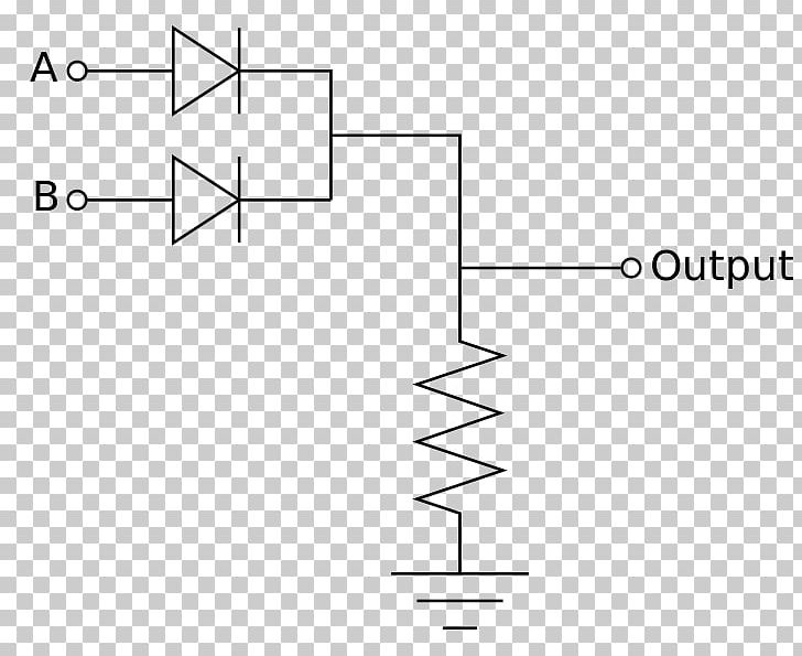 Inverter Logic Gate OR Gate Diode Logic Electronic Circuit PNG, Clipart, And Gate, Angle, Area, Black And White, Circle Free PNG Download
