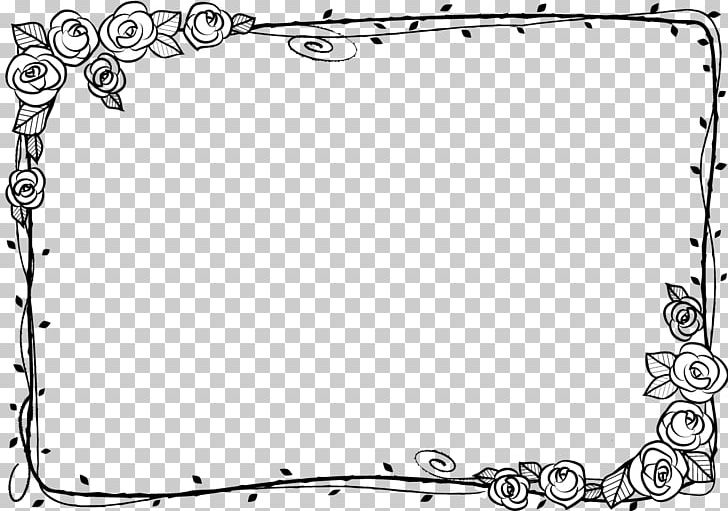 Black And White Beach Rose Adobe Illustrator PNG, Clipart, Area, Beach Rose, Black, Black And White, Border Frame Free PNG Download