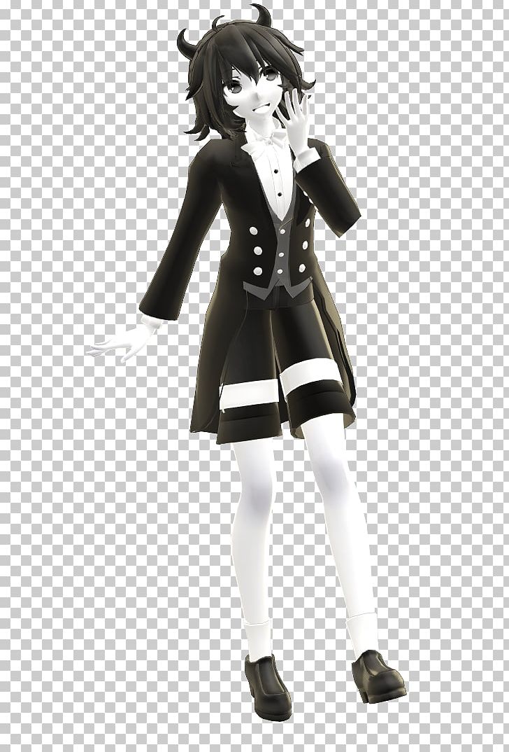 MikuMikuDance Hatsune Miku Screen Space Ambient Occlusion Vocaloid Art PNG, Clipart, Anime, Art, Black And White, Costume, Costume Design Free PNG Download